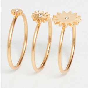 NWT+MADEWELL My Three Suns Rings Set of 3